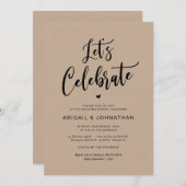 ポ結婚スト食べ、レッツ、ブルンチ、クラフト 招待状 (正面/裏面)