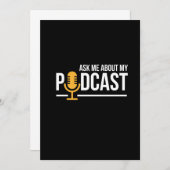 ポ頼ッドキャスターのポッドキャストについて 招待状 (正面/裏面)