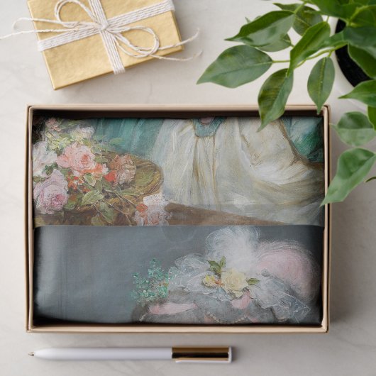 マおもしろいお洒落リーアントワネットフランスのデコペ 薄葉紙 (ギフト)