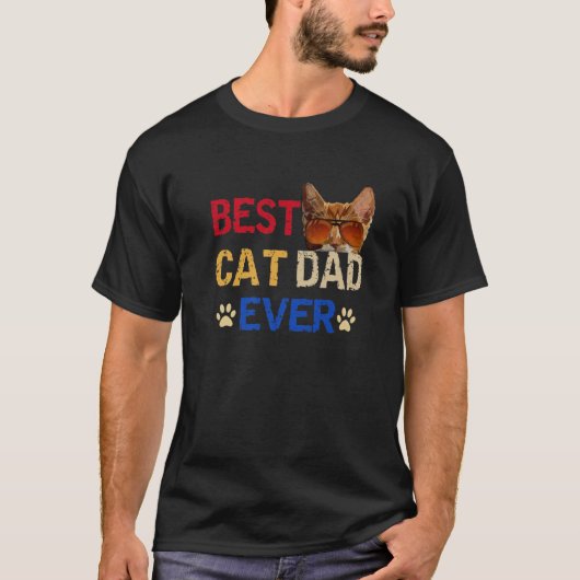 マおもしろいイキャット最高のパパ Tシャツ (正面)