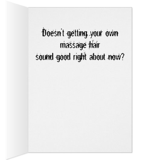 マおもしろいッサージの髪は気にヴィンテージ写真 (内側 (右))