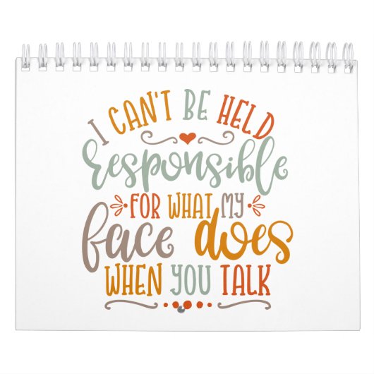 マおもしろいマデザインは責任を持てない カレンダー (カバー)