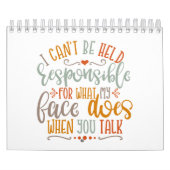 マおもしろいマデザインは責任を持てない カレンダー (カバー)