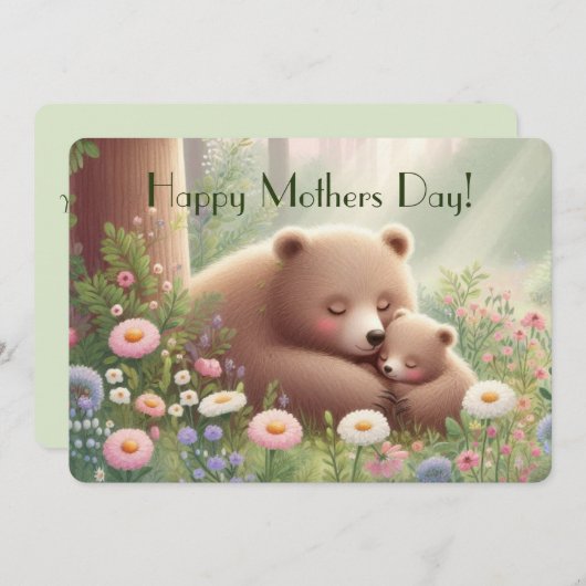 マお洒落マ&ベビーベアマザーズデイフラットカード シーズンカード (正面/裏面)