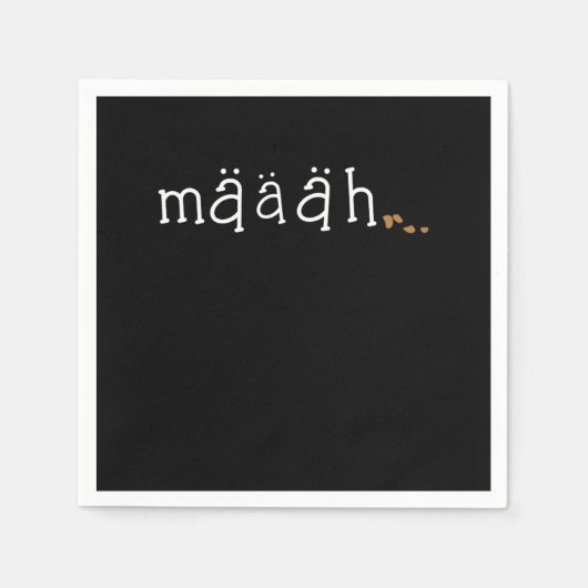 マアキュートおもしろいヤギ愛動物農場ギフト スタンダードカクテルナプキン (正面)