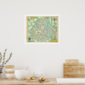 マアストリヒトの地図，「シビタスオルビステラルム」から ポスター (キッチン)