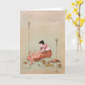 マアパルヴァティとガネシャ カード (黄色い花)