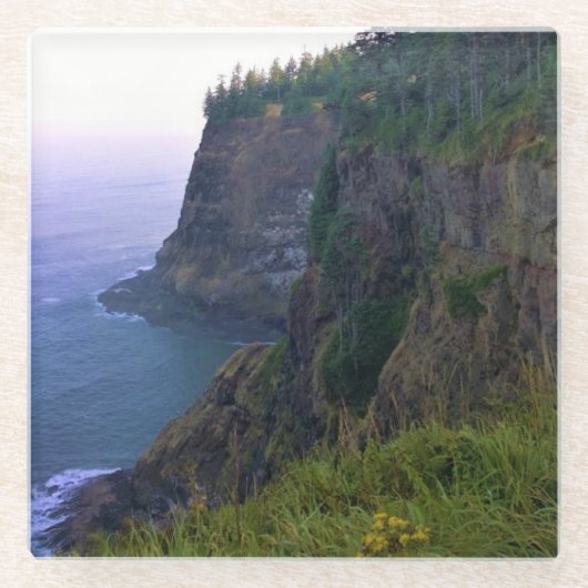 マアレス岬（オレゴン州沿岸部） ガラスコースター (正面)