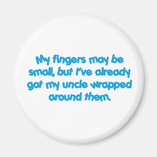 マイおじさん(&A)包まれた（青） マグネット (正面)