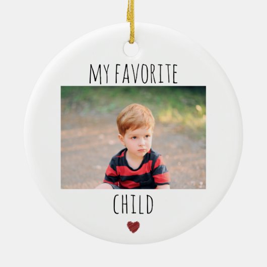 マイおもしろいお気に入りのチャイルド2フォトカスタム セラミックオーナメント (裏面)