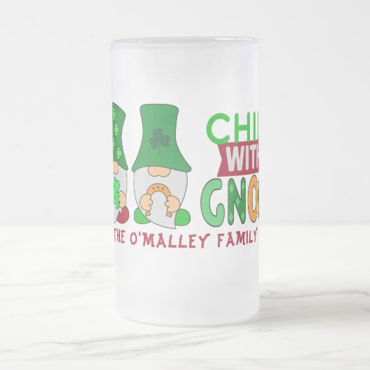 マイおもしろいグノーミーSt patricks dayとチリ フロストグラスビールジョッキ (中央)