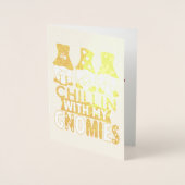 マイおもしろいグノーミーSt patricks day金ゴールドとチリ 箔カード (正面)