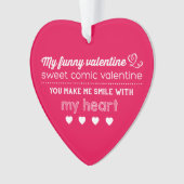 マイおもしろいバレンタインハートオーナメント オーナメント (正面)