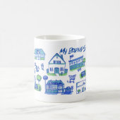 マイおもしろいボーリングサバーバンタウンアートデザイン コーヒーマグカップ (中央)