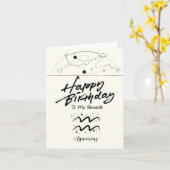 マイお気に入りのアクエリアス誕生日カード カード (黄色い花)