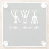 マイお気に入りのトレーニングワインラバーギフトアイディアジム ガラスコースター (裏面)