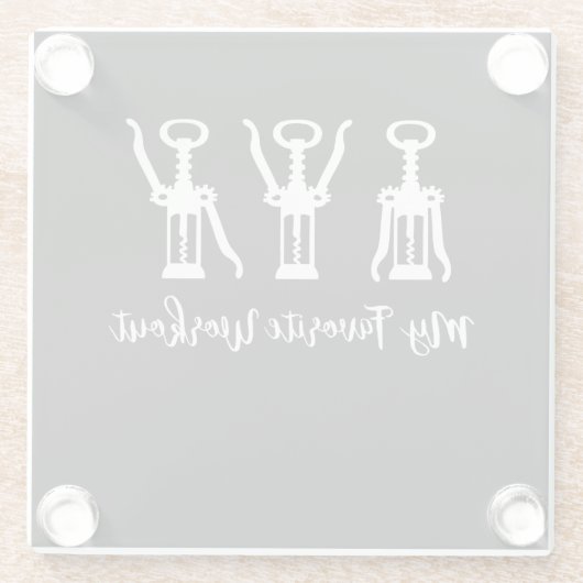 マイお気に入りのトレーニングワインラバーギフトアイディアジム ガラスコースター (裏面)