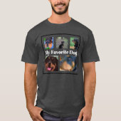 マイお気に入りのドッグステンプレート5写真Tシャツ Tシャツ (正面)