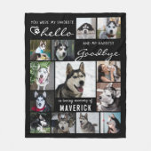 マイお気に入りのハロー引用文13フォトペットロス記念碑 フリースブランケット (正面)