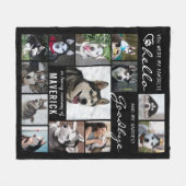 マイお気に入りのハロー引用文13フォトペットロス記念碑 フリースブランケット (正面(横))