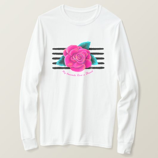 マイお気に入りのバラTシャツ Tシャツ (デザイン正面)