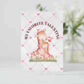 マイお気に入りのバレンタイン3.5インチx 5インチフラットグリーティングカード サンキューカード (スタンド正面)