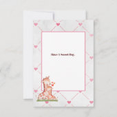 マイお気に入りのバレンタイン3.5インチx 5インチフラットグリーティングカード サンキューカード (裏面)