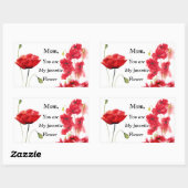 マイお気に入りのフラワー角型シール 長方形シール (シート)