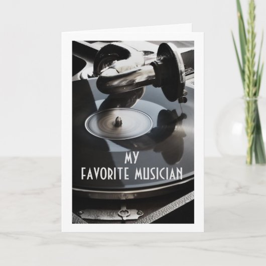 *マイお気に入りのミュージシャン**ハッピーバースデー/音楽 カード (正面)