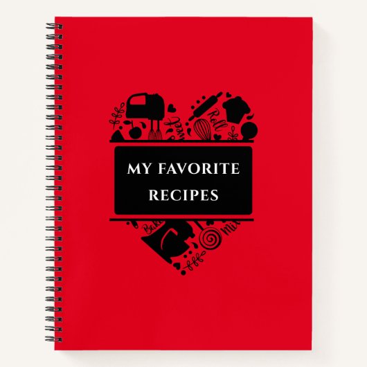 マイお気に入りのレシピベーキング料理レシピ ノートブック (正面)