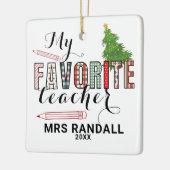 マイお気に入りの先生クリスマスオーナメント セラミックオーナメント (左)