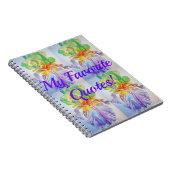 マイお気に入りの引用文アイリスフローラ花手帳 ノートブック (右側)