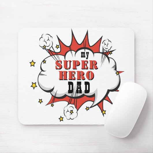 マイすごいヒーロー漫画おもしろい父の日 マウスパッド (マウス)