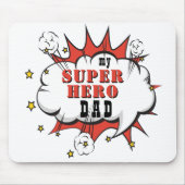 マイすごいヒーロー漫画おもしろい父の日 マウスパッド (正面)