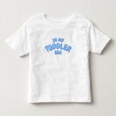 マイの青いTODDLERカスタム時代に単語を追加 トドラーTシャツ (正面)