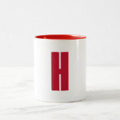 マイアウトポッドキャストブランドマグカップを聞く ツートーンマグカップ (中央)