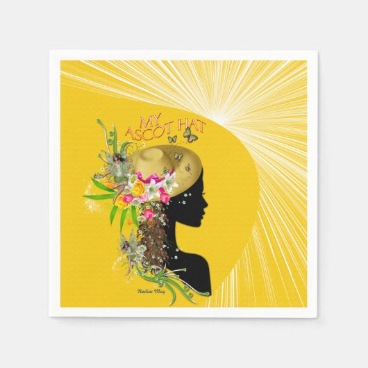 マイアスコットハット スタンダードカクテルナプキン (正面)