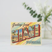 マイアミからの挨拶,フロリダヴィンテージ ポストカード (スタンド正面)