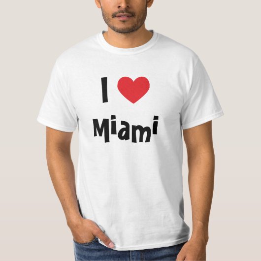 マイアミが大好きなハート Tシャツ (正面)