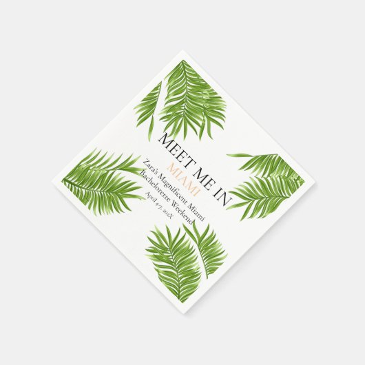 マイアミで私に会おう！ハネムーン前の女子会のお土産 スタンダードカクテルナプキン (角)