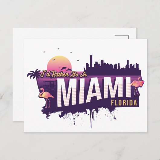マイアミにいた方がいおもしろいい ポストカード (正面/裏面)
