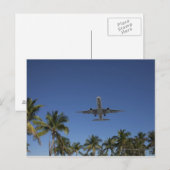 マイアミに着陸する飛行機 ポストカード (正面/裏面)