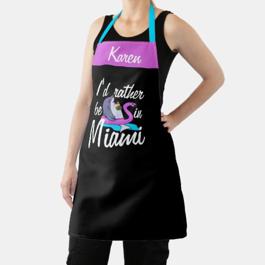 マイアミに逃げるスタイルむしろマイアミに行おもしろいけ エプロン (インサイチュ)