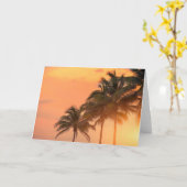 マイアミのやし カード (黄色い花)