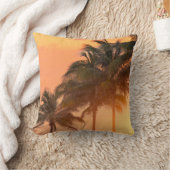 マイアミのやし クッション (ブランケット)