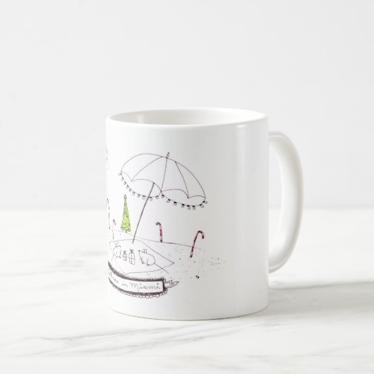 マイアミのクリスマス コーヒーマグカップ (正面右)