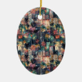 マイアミのクリスマス&新年の水の色 セラミックオーナメント (正面)