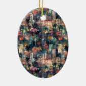 マイアミのクリスマス&新年の水の色 セラミックオーナメント (裏面)