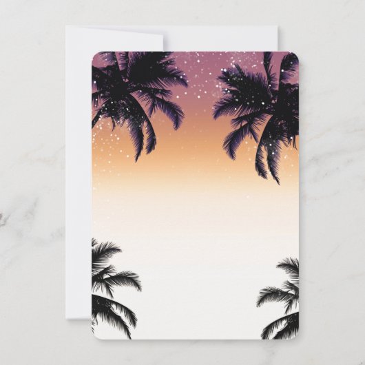 マイアミのサマーガールズウィークエンドバースデーパーティー 招待状 (裏面)