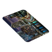 マイアミのスカイラインと夜の橋 マグネット (右側)